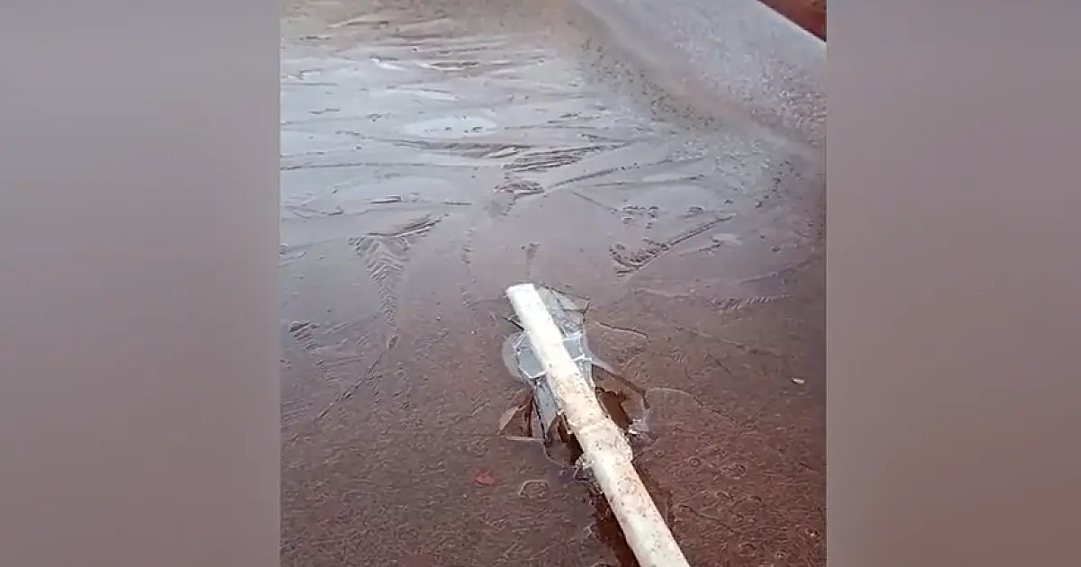 Frio da madrugada chegou a congelar água em Dourados