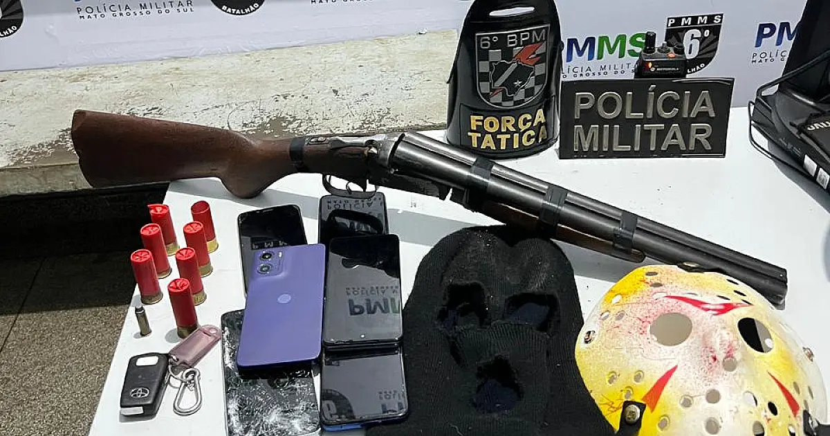 Homem é preso após ameaçar crianças com espingarda em Corumbá