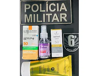 PM identifica envolvidos e recupera produtos furtados de farmácia
