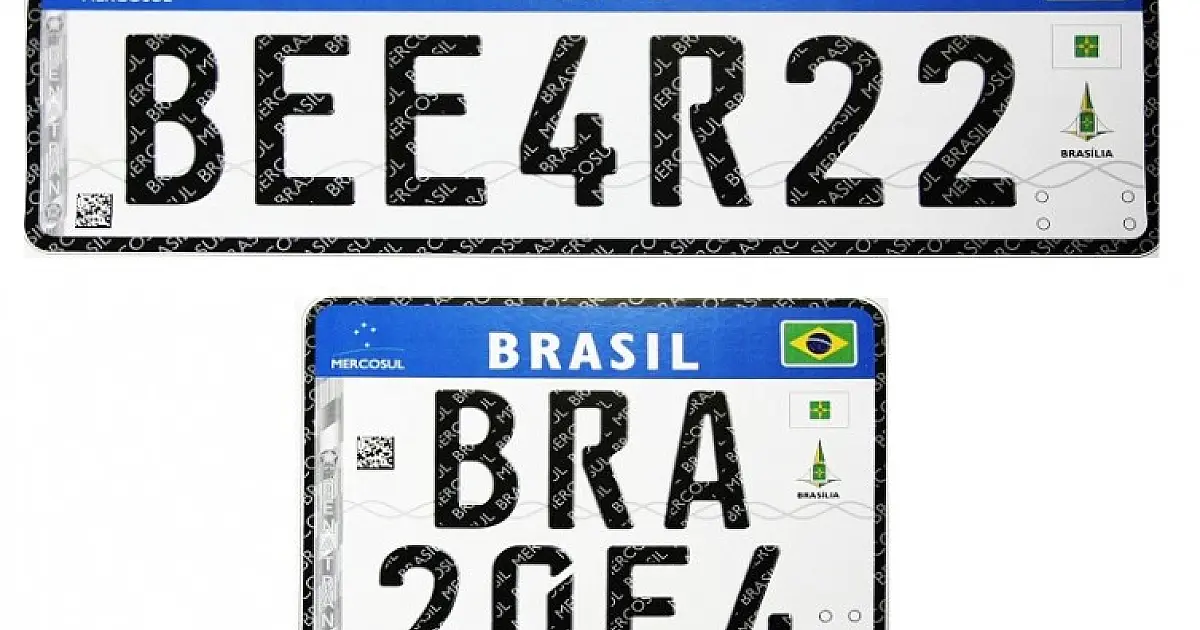 Novo modelo da placa veicular começa a valer já em fevereiro