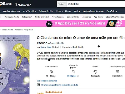 Livro de Sylma Lima, "O céu dentro de mim" já está à venda pela Amazon