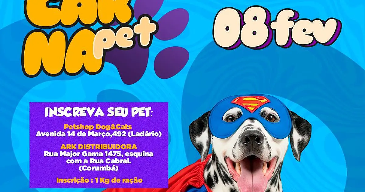 Carnapet é atração em dia dedicado às famílias no Carnaval de Ladário