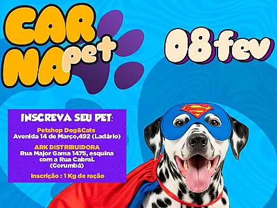 Carnapet é atração em dia dedicado às famílias no Carnaval de Ladário