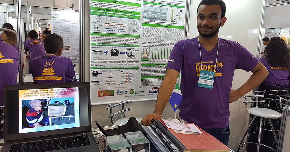 Estudante do IFMS apresenta prótese sensível em feira nos Estados Unidos