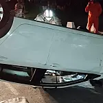 Mulher admite que dormiu ao volante em capotamento no centro de Corumbá