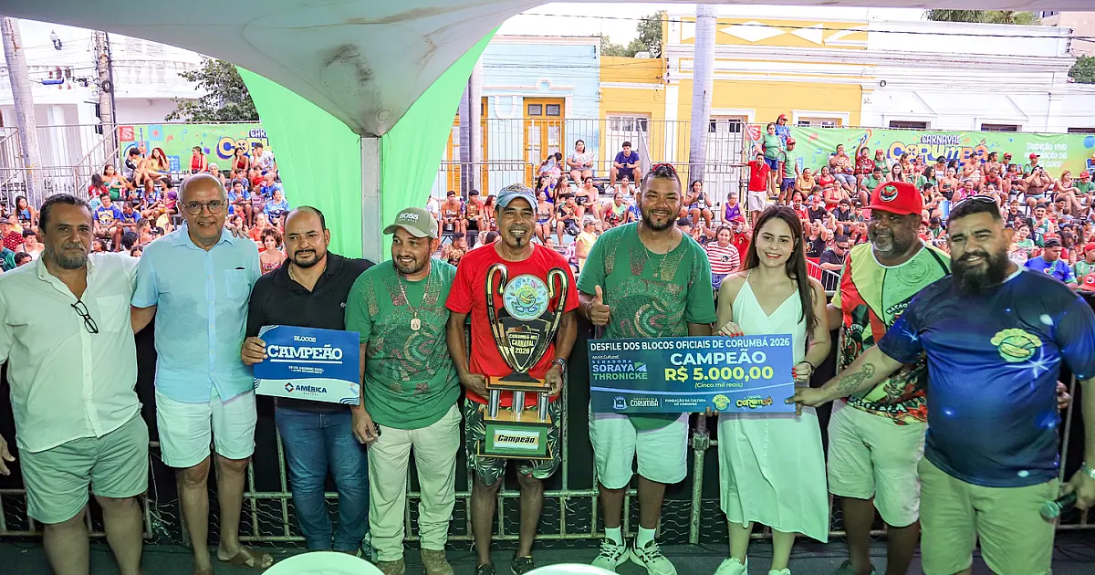 Nação Zumbi é campeão dos Blocos Oficiais do Carnaval de Corumbá 2026