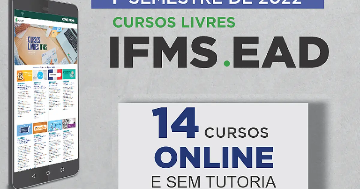 IFMS abre inscrições para 14 opções de cursos livres