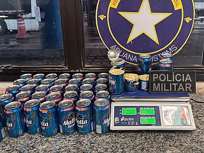 Fiscalização apreende 2,2 kg de pasta base em latas de cerveja
