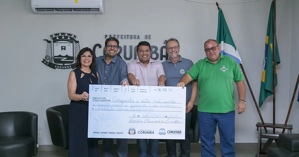 Corumbá destina R$ 58 mil ao Instituto Alma Pantaneira para ações de saúde