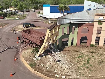 Portal de Entrada de Corumbá passará por modernização após acidente