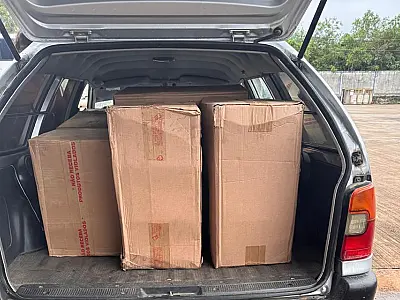 Mais de 15 mil pares de calçados falsificados são apreendidos no Anel Viário