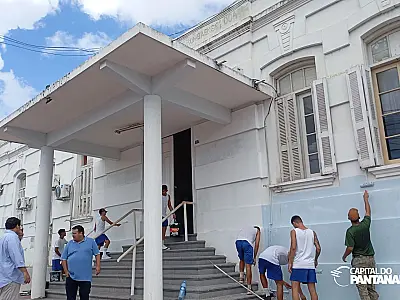 Revitalização da antiga fachada mostra esforço pela recuperação da Santa Casa