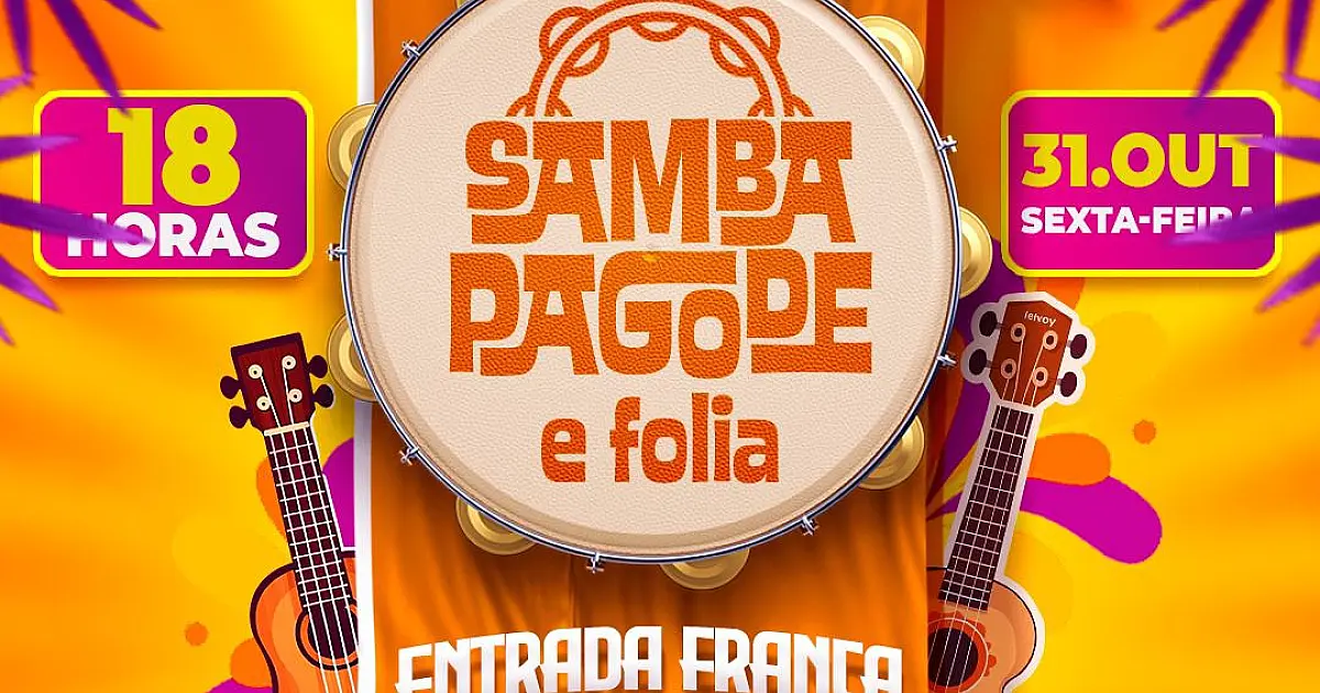 Show de samba e pagode será a grande atração do fim de semana do bairro Centro América