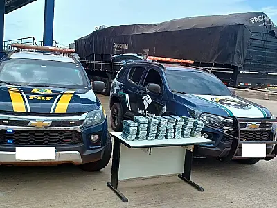 Caminhão com 48,2 kg de cocaína é apreendido em fiscalização na BR-262