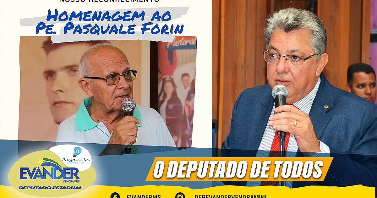Aprovado projeto de Evander que denomina Pe. Pasquale Forin à rodovia MS-433
