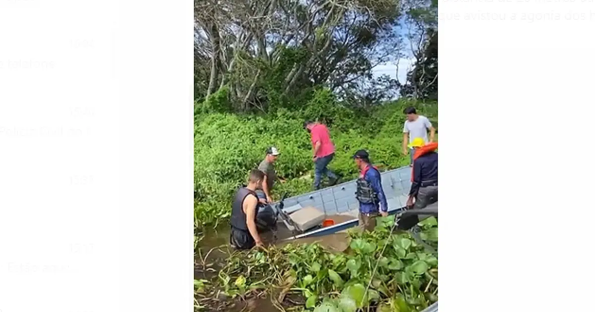 Barco vira no rio Paraguai e duas pessoas são resgatadas na região do Tagiloma