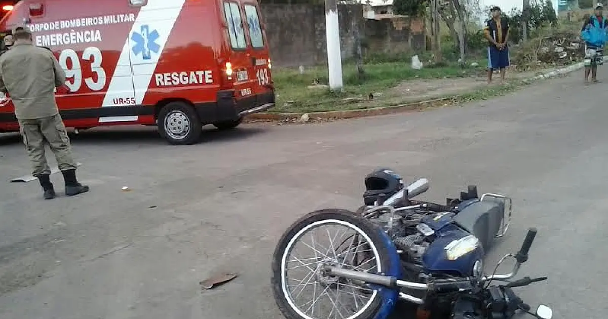 Colisão causa hemorragia em motociclista