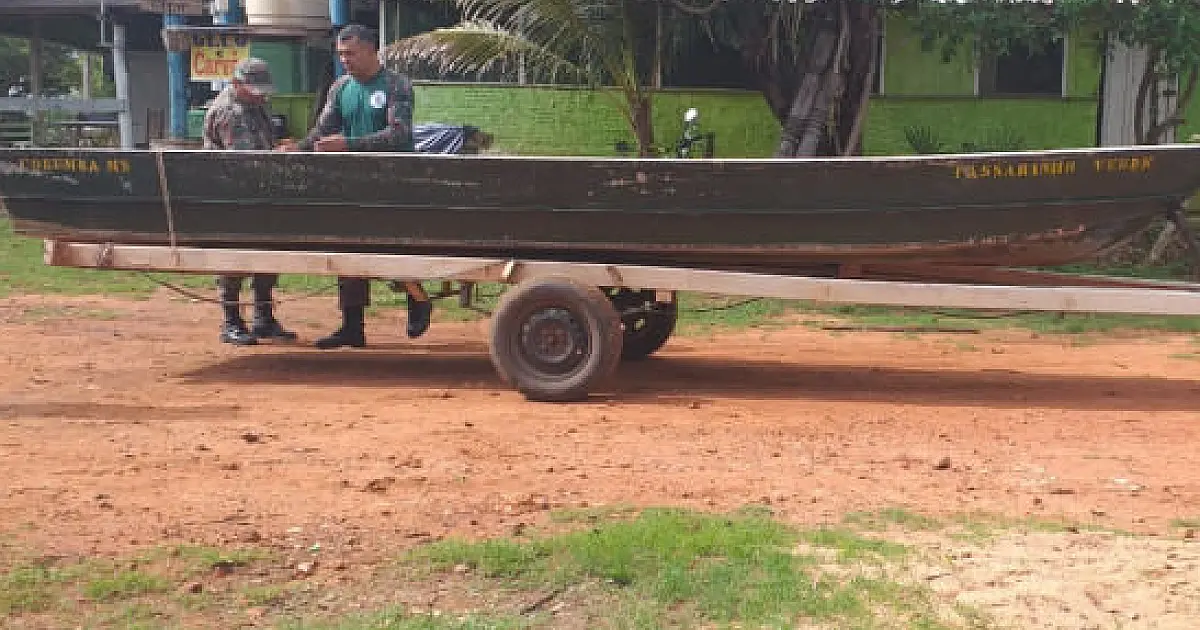Dois pescadores são flagrados com rede de pesca no rio Miranda