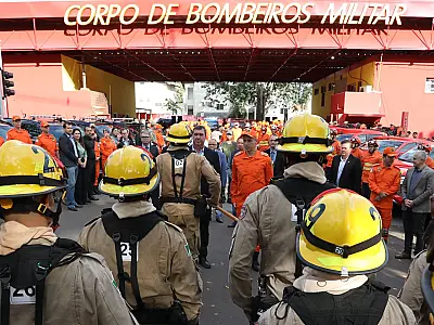 Foram entregues equipamentos à Polícia Penal para o combate a incêndios no Pantanal
