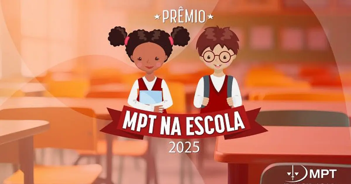 Escolas estaduais de MS têm até sexta-feira (31) para se inscreverem no Prêmio MPT na Escola