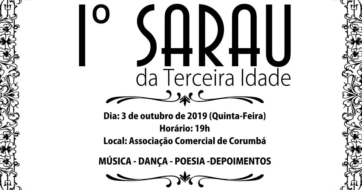 Sarau da Terceira Idade acontece quinta-feira na Associação Comercial