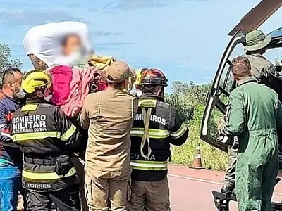Criança de seis anos vítima de acidente na BR-262 passará por amputação
