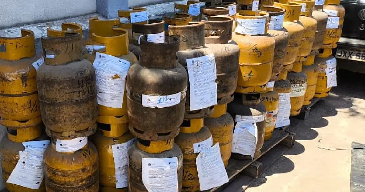 Receita apreendeu 150 botijões de gás e 15 mil litros de combustível em 2024