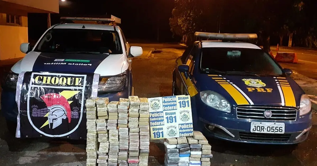 Trio é preso com 149 tabletes de cocaína que seguiria para Corumbá