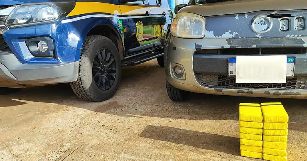 Casal com três crianças é flagrado com 14 kg de cocaína na BR 262