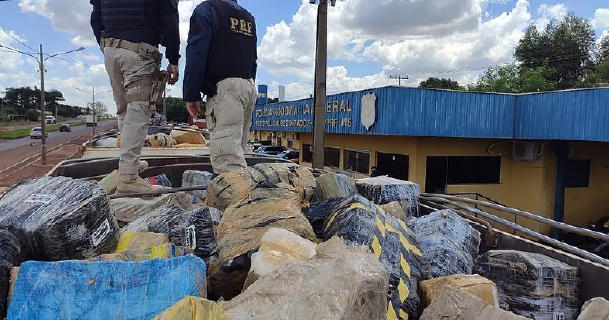 PRF realiza apreensão recorde de maconha no Mato Grosso do Sul