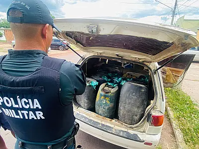 Casal boliviano é preso com quase 700 litros de combustível ilegal