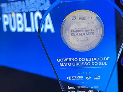 MS recebe Selo Diamante e se destaca entre estados mais transparentes do país