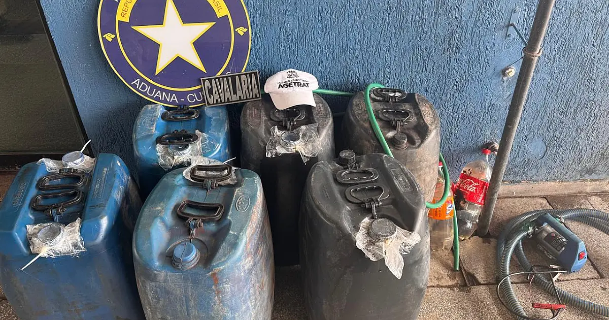 Operação apreende contrabando de 300 litros de gasolina na fronteira