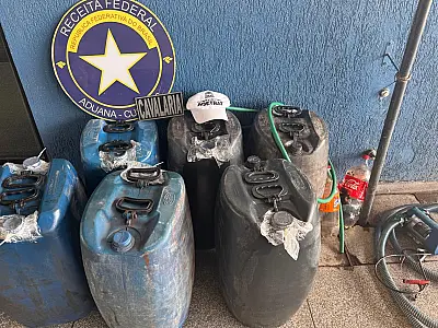 Operação apreende contrabando de 300 litros de gasolina na fronteira