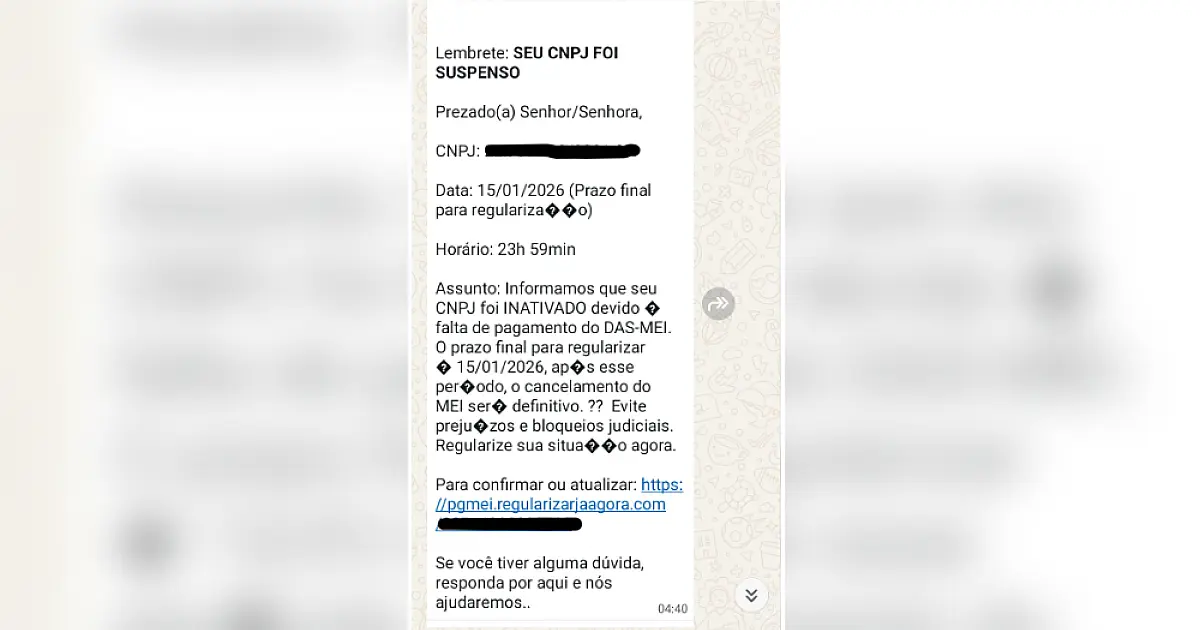 Criminosos aproveitam Mutirão do Mei para aplicar golpes via WhatsApp