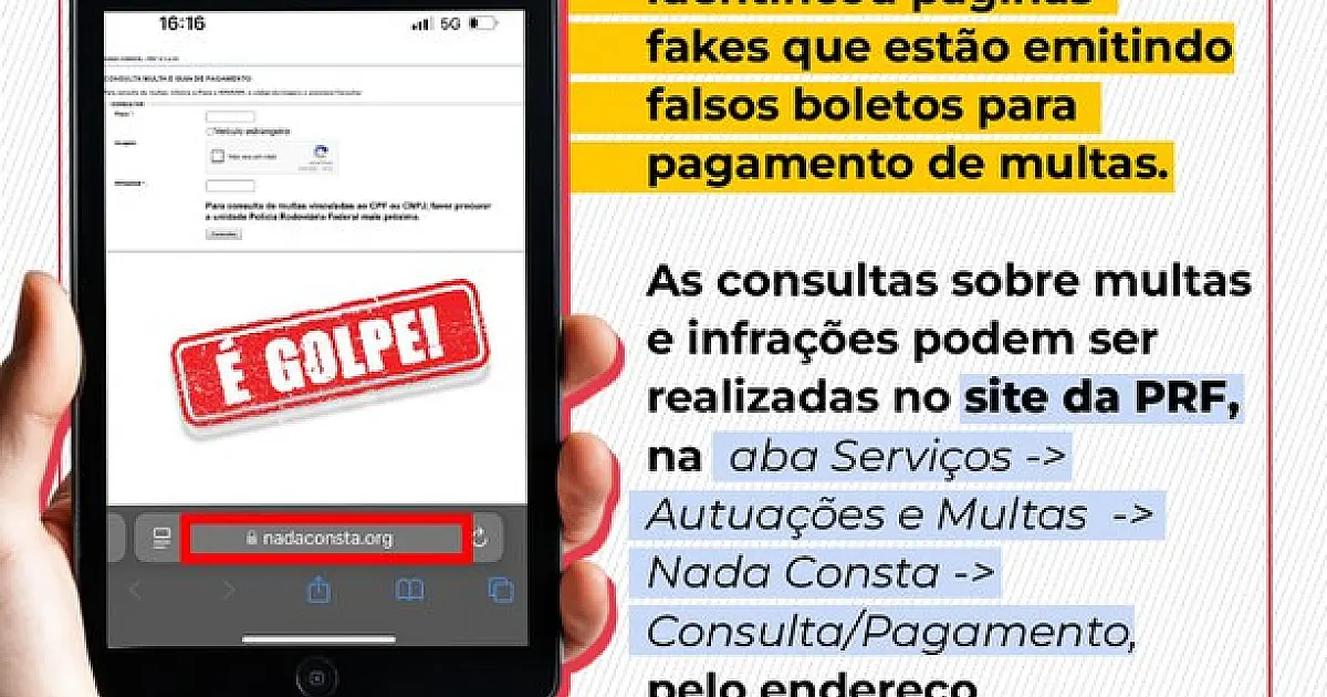 PRF alerta para golpe de falsas multas em MS