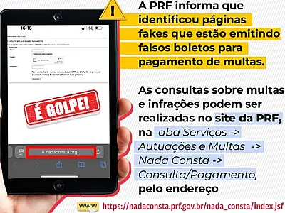 PRF alerta para golpe de falsas multas em MS