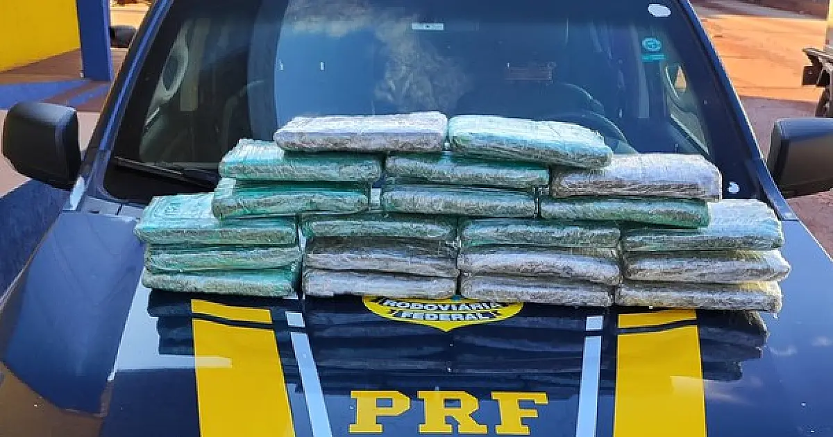 Mulher é flagrada com 20 quilos de droga em bagagem na BR-262