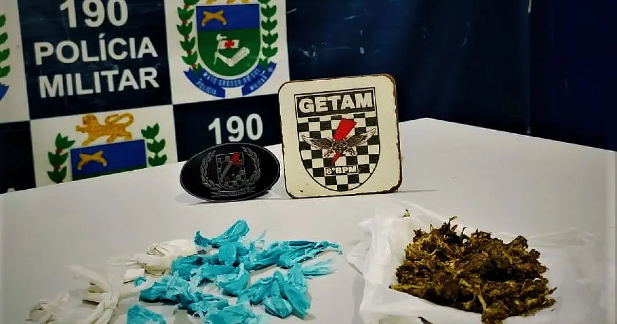 PM de Corumbá prende indivíduos por tráfico de drogas no bairro Maria Leite