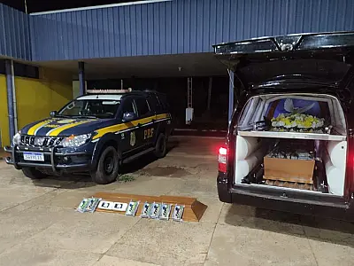 Cocaína que saiu de Corumbá escondida em caixão funerário é apreendida na BR 262
