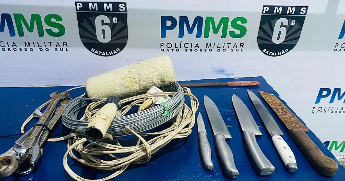 PM conduz autor por furto em residência e cumpre mandado de prisão em Corumbá