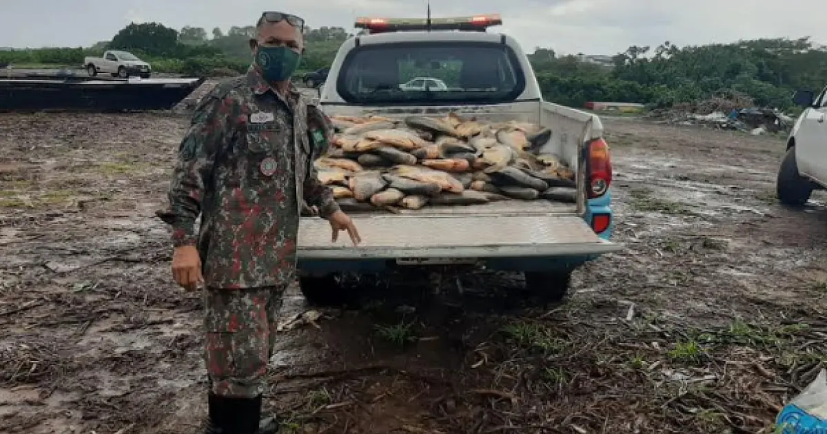 Cinco são presos em flagrante durante pesca ilegal na madrugada