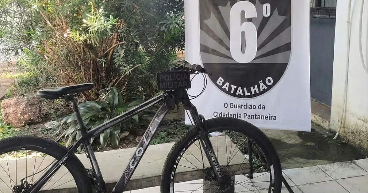 Roubo de bicicleta termina com suspeito detido no centro de Corumbá