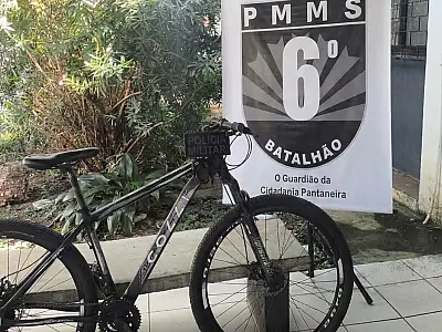 Roubo de bicicleta termina com suspeito detido no centro de Corumbá