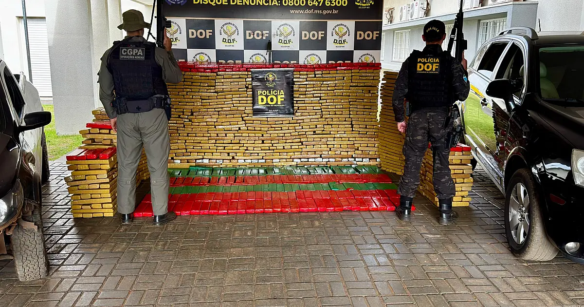 Polícia apreende 2,2 toneladas de maconha em ação na fronteira de MS