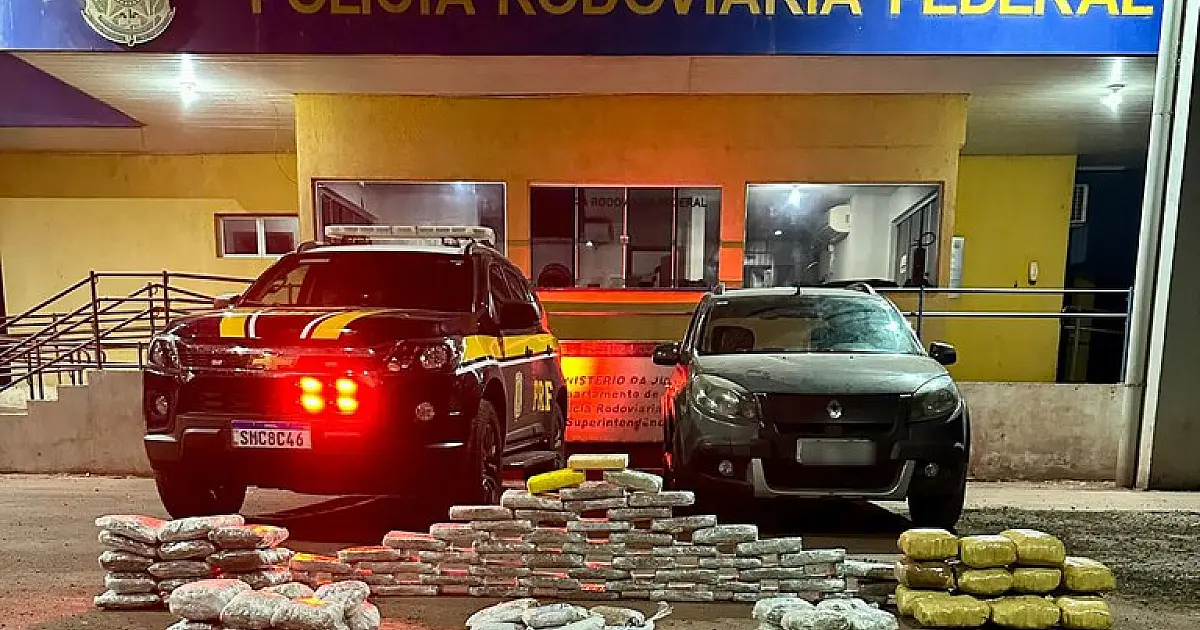 Homem é preso com 95 kg de drogas em abordagem da PRF em Miranda