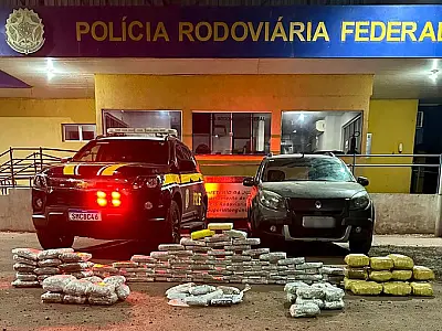 Homem é preso com 95 kg de drogas em abordagem da PRF em Miranda