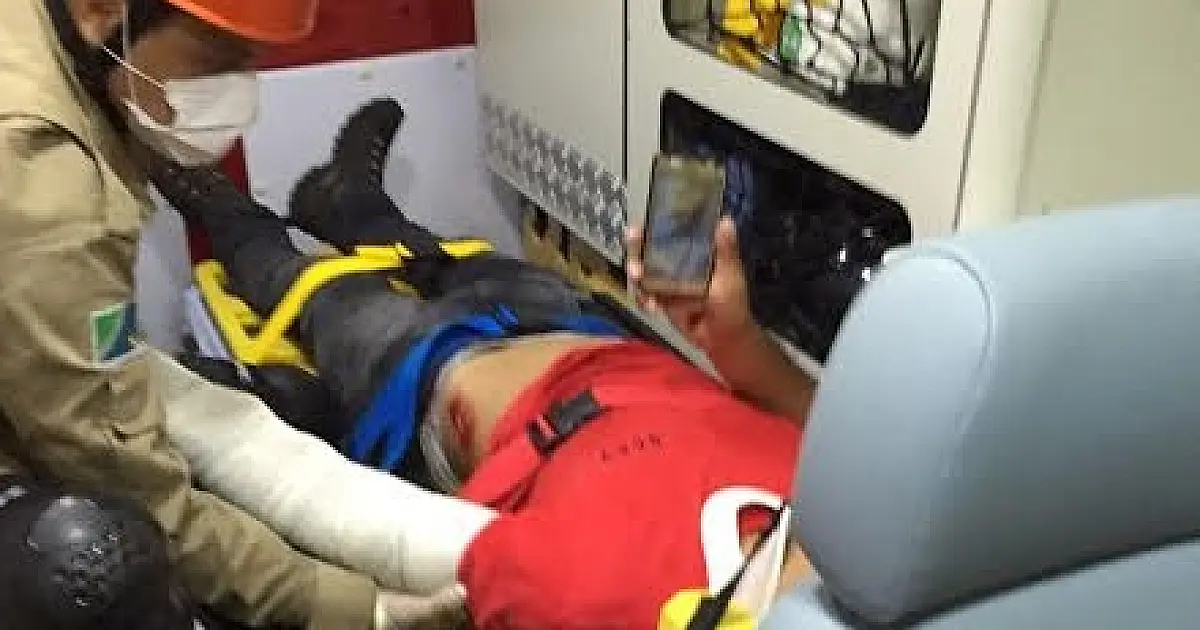 Motociclista é socorrido em acidente com fratura no braço