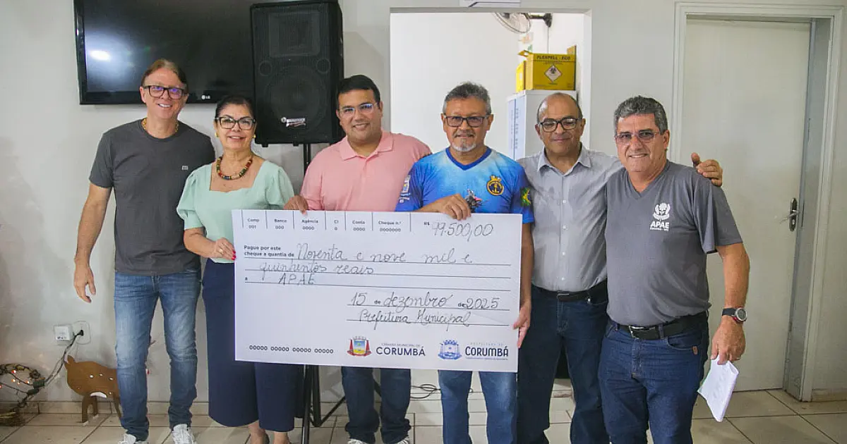 Corumbá repassa mais de R$ 250 mil em emendas impositivas à APAE e Rede Feminina