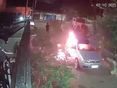 Dupla é presa em flagrante por incêndio de carro em Ladário